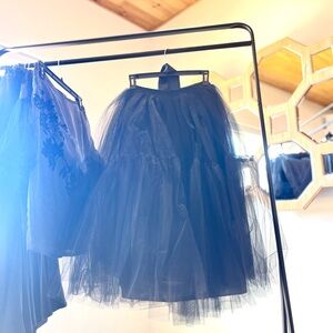 Elegant Black Tulle Skirt